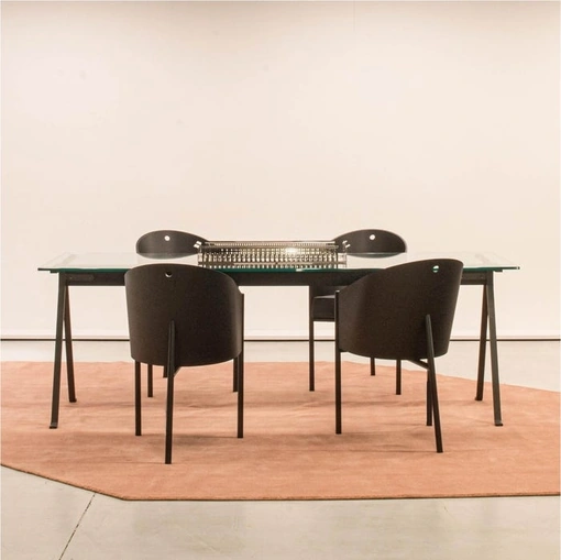 Sedia Costes in legno con seduta in pelle di Driade