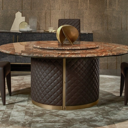 Sedia Frida in pelle trapuntata di Daytona Home