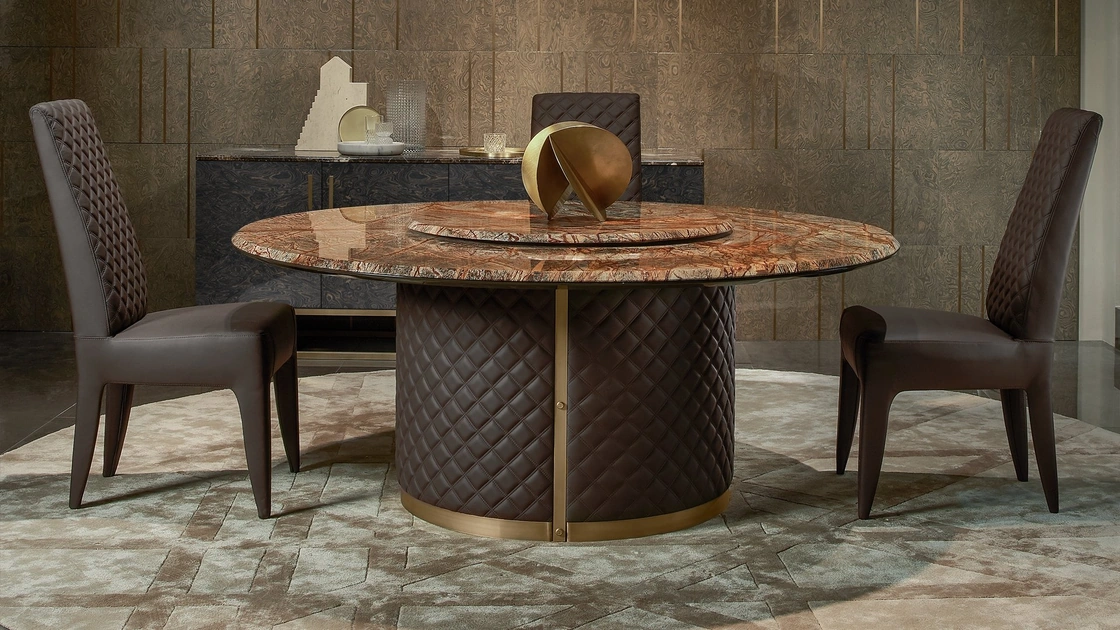 Sedia Frida in pelle trapuntata di Daytona Home