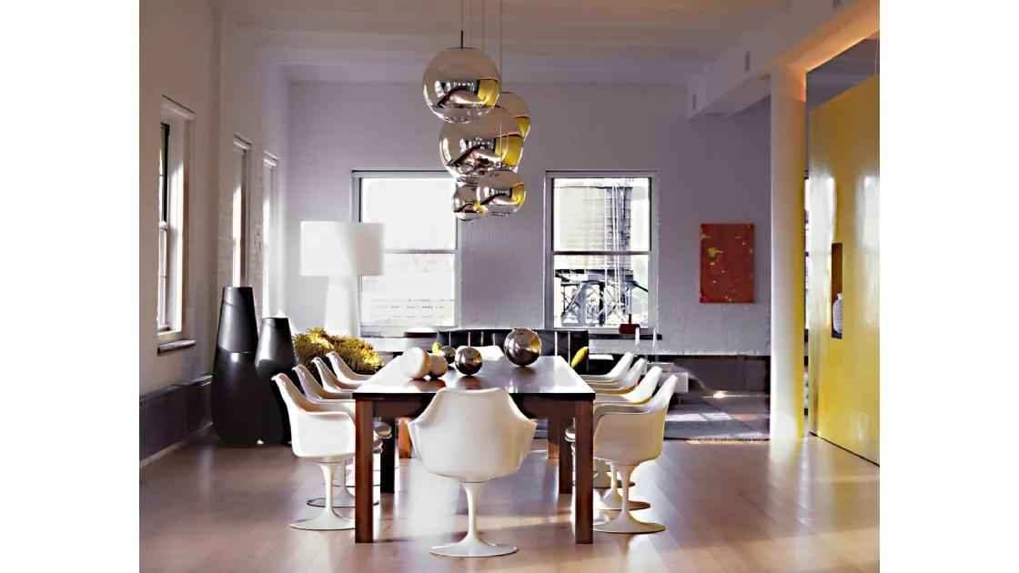 Sedia Tulip Chair in fibra di vetro di Knoll
