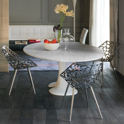 Sedia Miss Lacy in acciaio inox di Driade