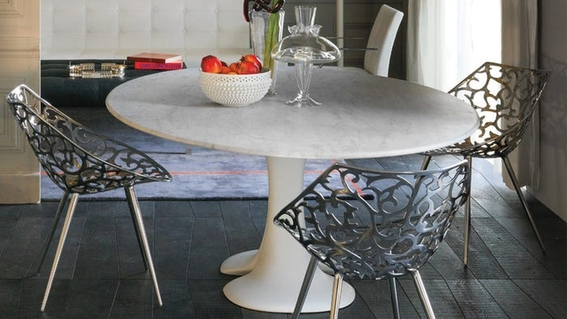 Sedia Miss Lacy in acciaio inox di Driade