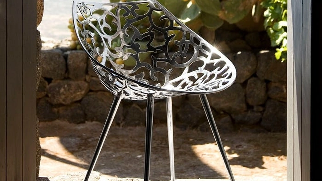 Sedia Miss Lacy in acciaio inox di Driade