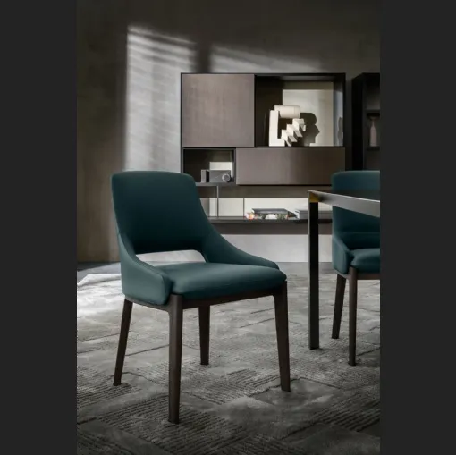 Sedia in pelle Devon di Molteni & C