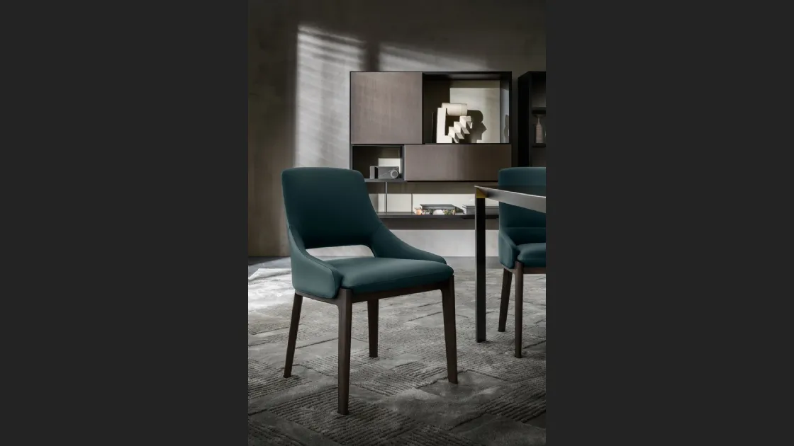 Sedia in pelle Devon di Molteni & C