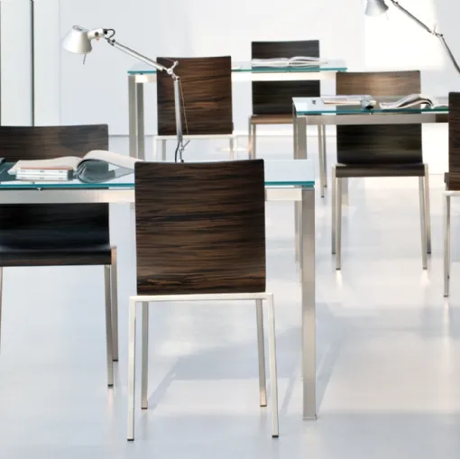 Sedia Kuadra in legno di Pedrali
