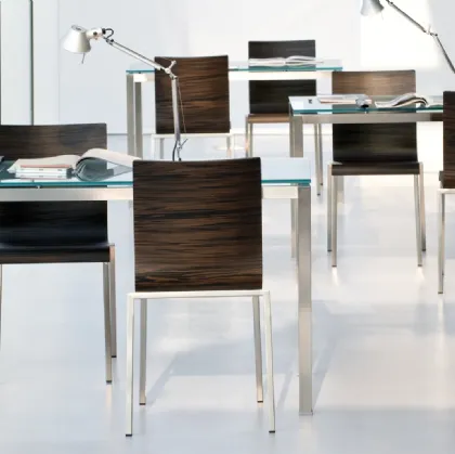 Sedia Kuadra in legno di Pedrali