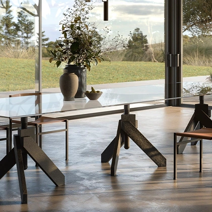 Sedia in cuoio Rea di De Padova