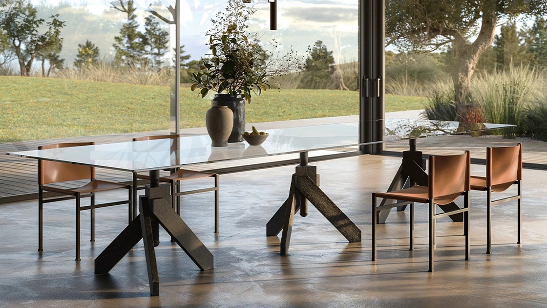 Sedia in cuoio Rea di De Padova