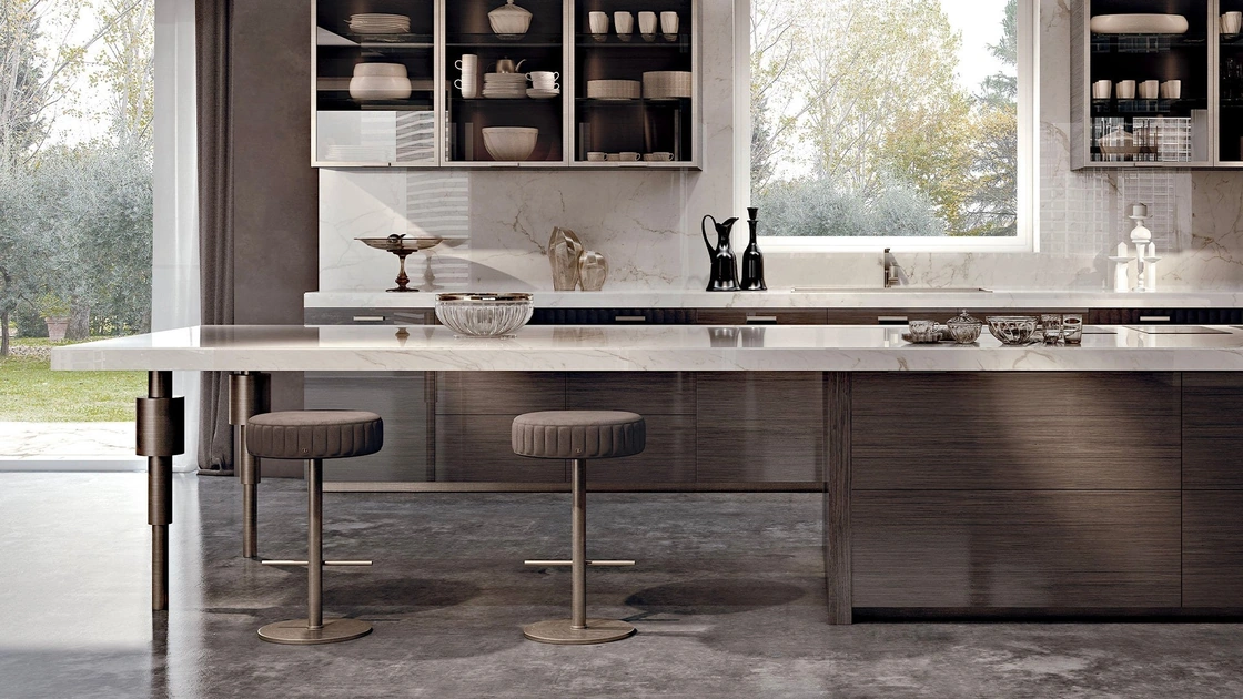 Sgabello Sirio in pelle di Daytona Home