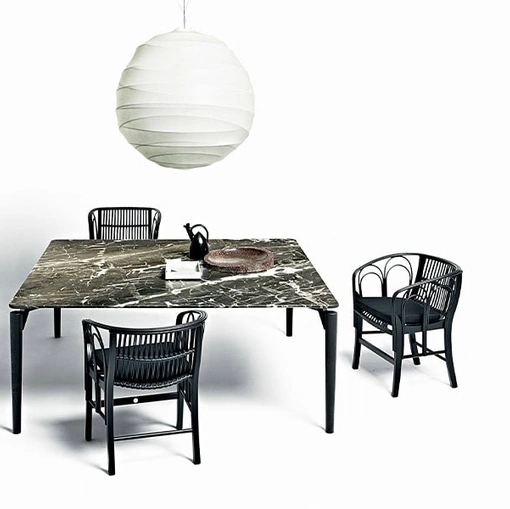 Sedia Uragano in midollino e frassino di De Padova