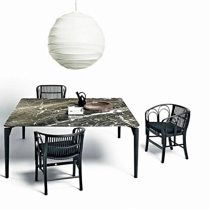 Sedia Uragano in midollino e frassino di De Padova