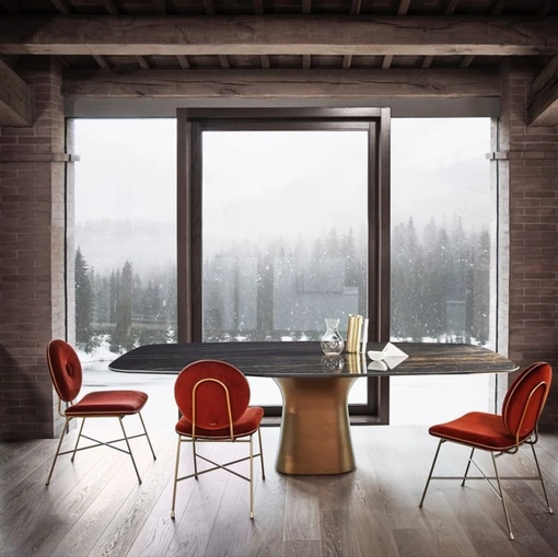 Tavolo in SuperMarmo Podium di Bontempi