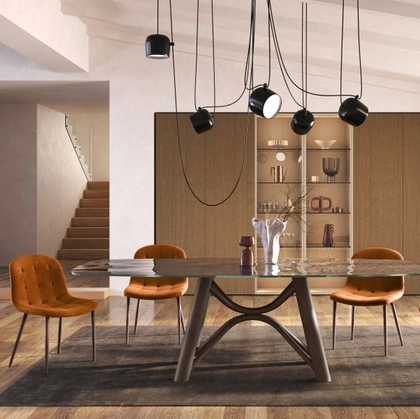 Tavolo Brooklin con top in vetro di Scavolini