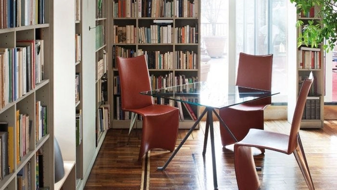 Tavolo quadrato con piano in vetro temperato e struttura in acciaio Cugino di Driade