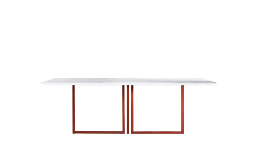 Tavolo Gazelle con top in laminato e base in acciaio di Driade