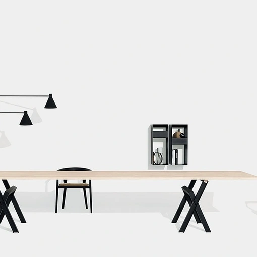 Tavolo NET in legno massello di De Padova