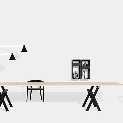 Tavolo NET in legno massello di De Padova