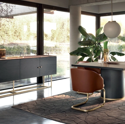 Tavolo Small Tobia in frassino e ottone di Daytona Home