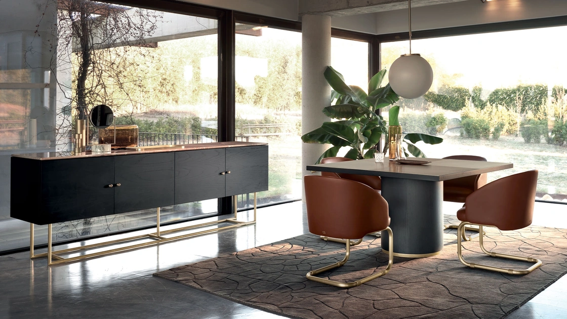 Tavolo Small Tobia in frassino e ottone di Daytona Home