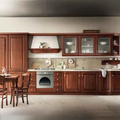 Cucina Classica lineare Madeleine 05 in Castagno di Scavolini