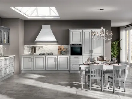 Cucina Classica Baltimora in laccato Grigio Airone di Scavolini