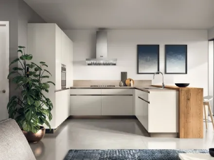 Cucina Moderna Boxi 08 in laccato Bianco di Scavolini