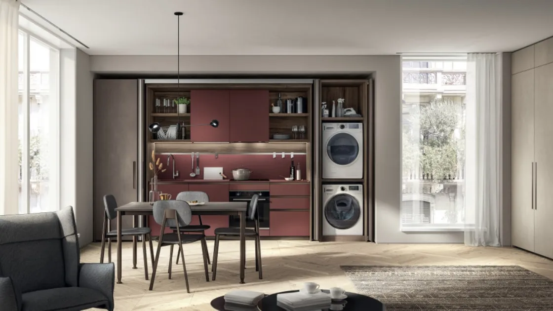 Cucina Moderna Boxi 07 Rosso Jaipur di Scavolini