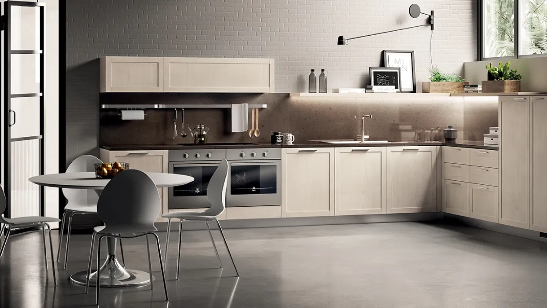 Cucina Moderna Carattere 12 in Frassino Avorio di Scavolini