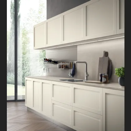 Cucina Moderna Carattere 07 in finitura Frassino Cotone di Scavolini