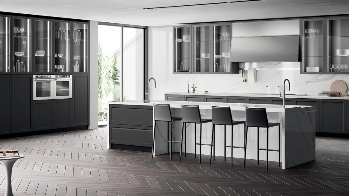 Cucina Moderna Carattere 08 Grigio Ferro di Scavolini