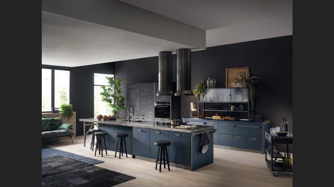 Cucina Moderna Diesel get Together 08 Kitchen in Blue di Scavolini