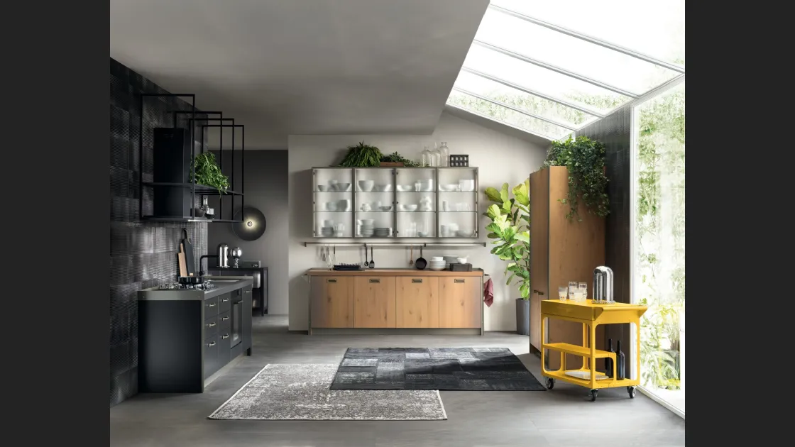 Cucina Moderna Diesel get Together 07 Ruxe Wood Gradient di Scavolini