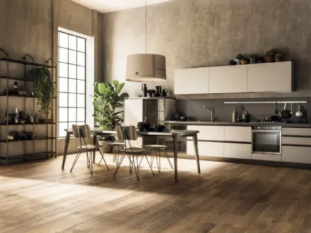 Cucina Moderna Diesel Open Workshop 11 in decorativo Soft Beige di Scavolini
