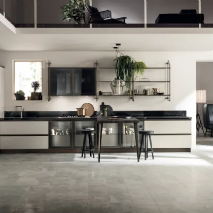 Cucina Moderna Diesel Open Workshop 06 in Vetro ed Alluminio di Scavolini