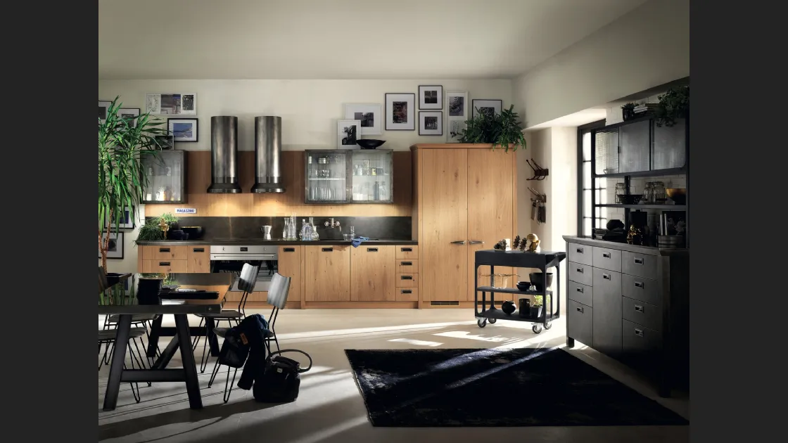 Cucina Moderna Diesel Social Kitchen 07 in Ruxe Wood di Scavolini
