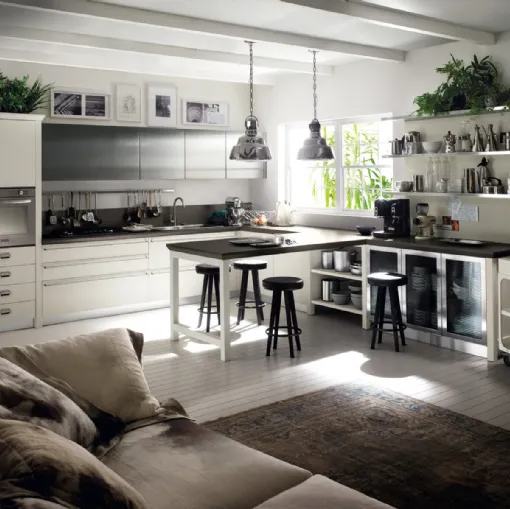 Cucina Moderna Diesel Social Kitchen 04 in Rovere laccato Tortora di Scavolini