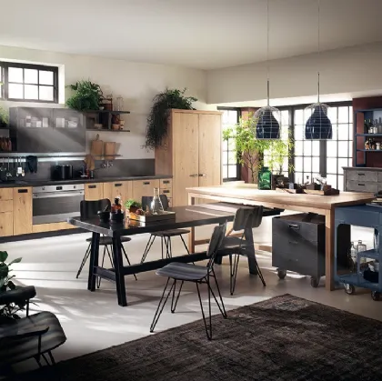 Cucina Moderna Diesel Social Kitchen 01 in Rovere Nodato di Scavolini