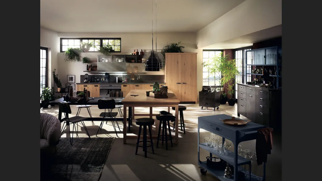 Cucina Moderna Diesel Social Kitchen 01 in Rovere Nodato di Scavolini