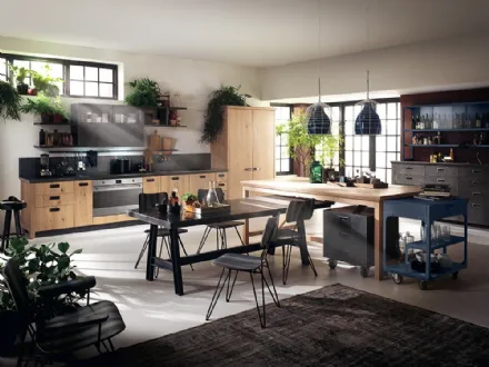 Cucina Moderna Diesel Social Kitchen 01 in Rovere Nodato di Scavolini