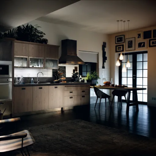 Cucina Moderna Diesel Social Kitchen 08 in Ruxe Grey con penisola di Scavolini