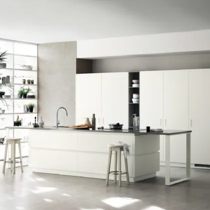 Cucina Moderna Foodshelf 01 laccato Bianco Prestige di Scavolini