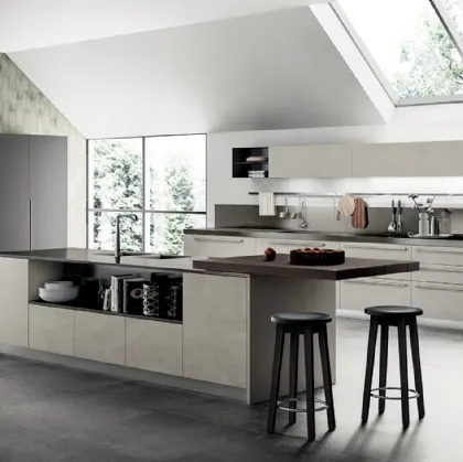 Cucina Moderna Mood 08 in Biomalta Argilla Lima di Scavolini