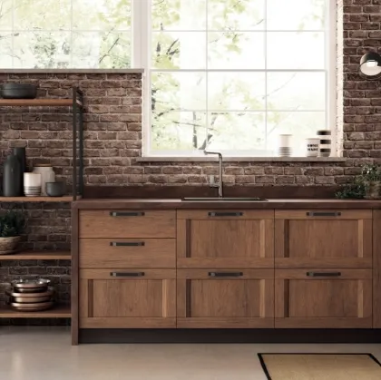 Cucina Moderna angolare Sax 03 in decorativo Rovere Land di Scavolini