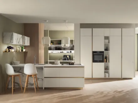 Cucina DeLinea 06 in laccato Bianco Prestige di Scavolini