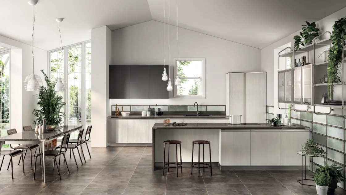 Cucina Diesel Open Workshop 05 Concrete Jersey di Scavolini