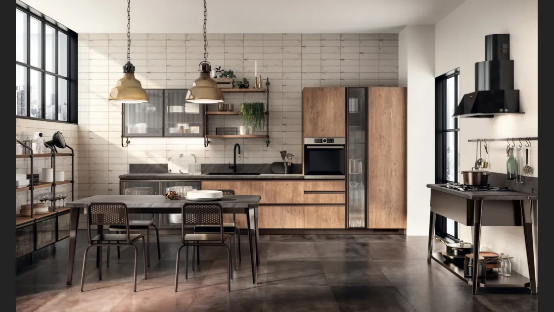 Cucina Moderna Diesel Open Workshop 02 Rovere Landscape di Scavolini