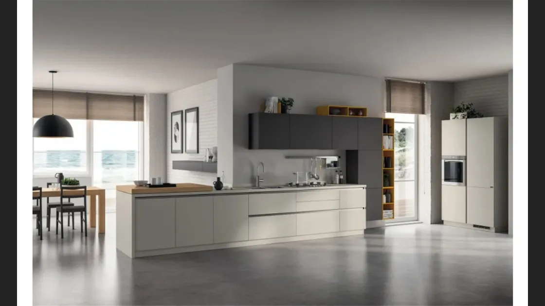 Cucina Evolution 09 in Rovere Nordic di Scavolini