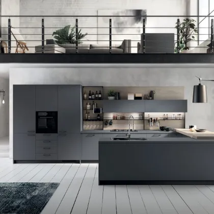 Cucina Moderna Mood 02 Grigio Bromo di Scavolini