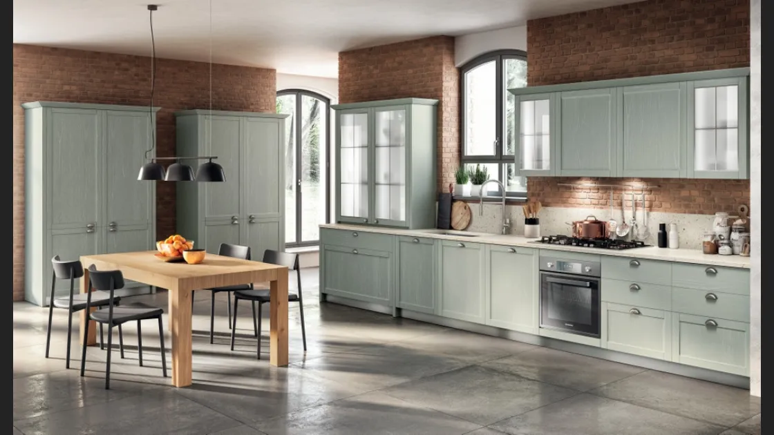 Cucina Shabby Chic Carattere 05 in Frassino Capri di Scavolini